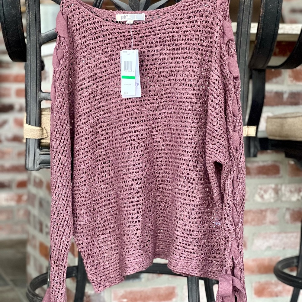 NWT Jolt loose knit plum colored sweater